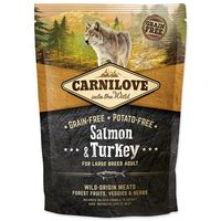 Kompletní, vyvážené a kvalitní krmivo pro dospělé psy velkých a obřích plemen s lososem a krocanen - 50% masa. Bez obilovin.