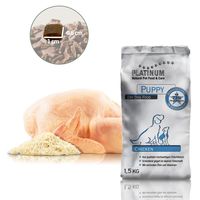 Platinum Natural Puppy Chicken je poloměkké krmivo vhodné pro štěňátka všech plemen. Granule obsahují 73% kuřecího maso, nebobtnají a neplavou. Krmivo Platinum je prevencí proti torzi žaludku.